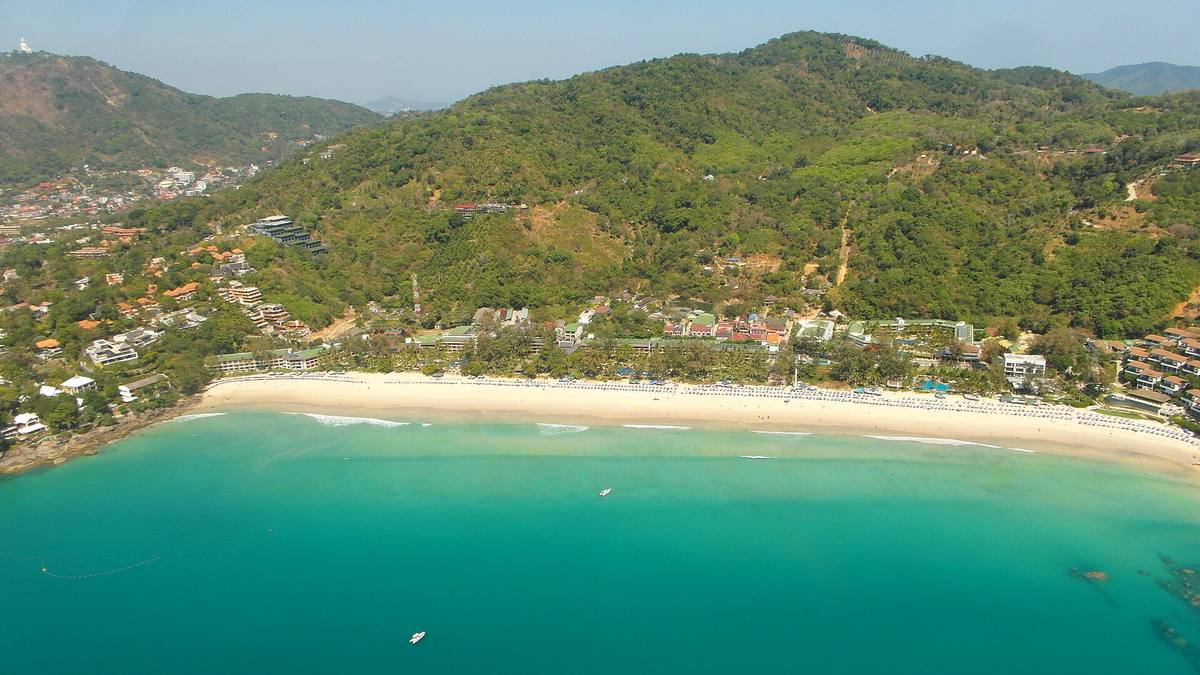 Phuket coastline from the air